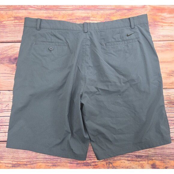 Nike Golf Mens Tour Performance Dri-Fit Striped Shorts 42 Gray - Picture 2 of 9